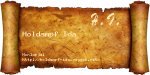 Holdampf Ida névjegykártya