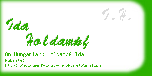 ida holdampf business card